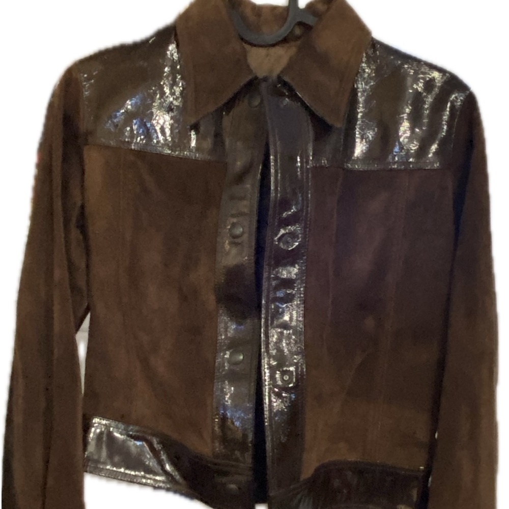Kulson Suede and Patent Leather Jacket size 36